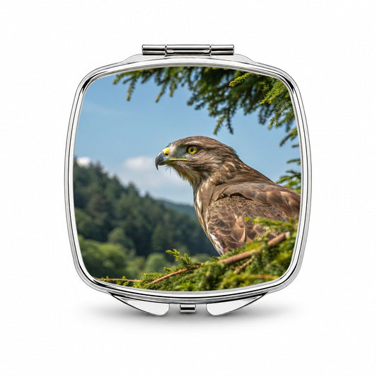 Buzzard Bird Wildlife Nature Small Travel Purse Handbag Pocket Makeup Compact Mirror