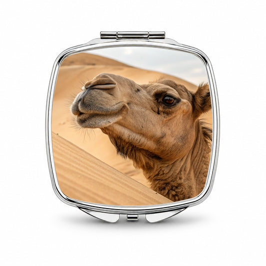 Camel Desert Wildlife Nature Small Travel Purse Handbag Pocket Makeup Compact Mirror