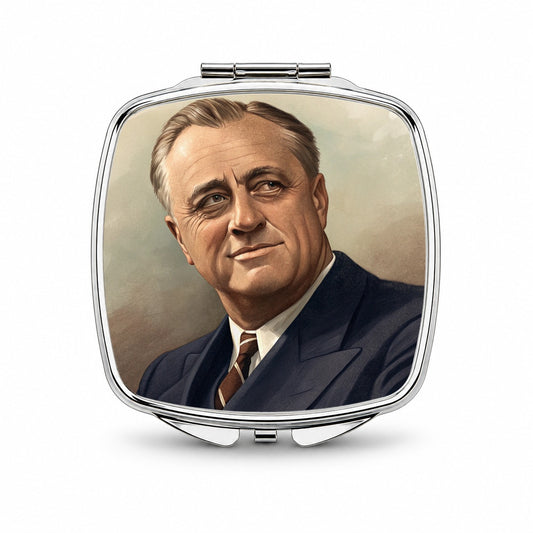 Franklin D Roosevelt President Small Travel Purse Handbag Pocket Makeup Compact Mirror