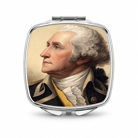 George Washington First President Small Travel Purse Handbag Pocket Makeup Compact Mirror