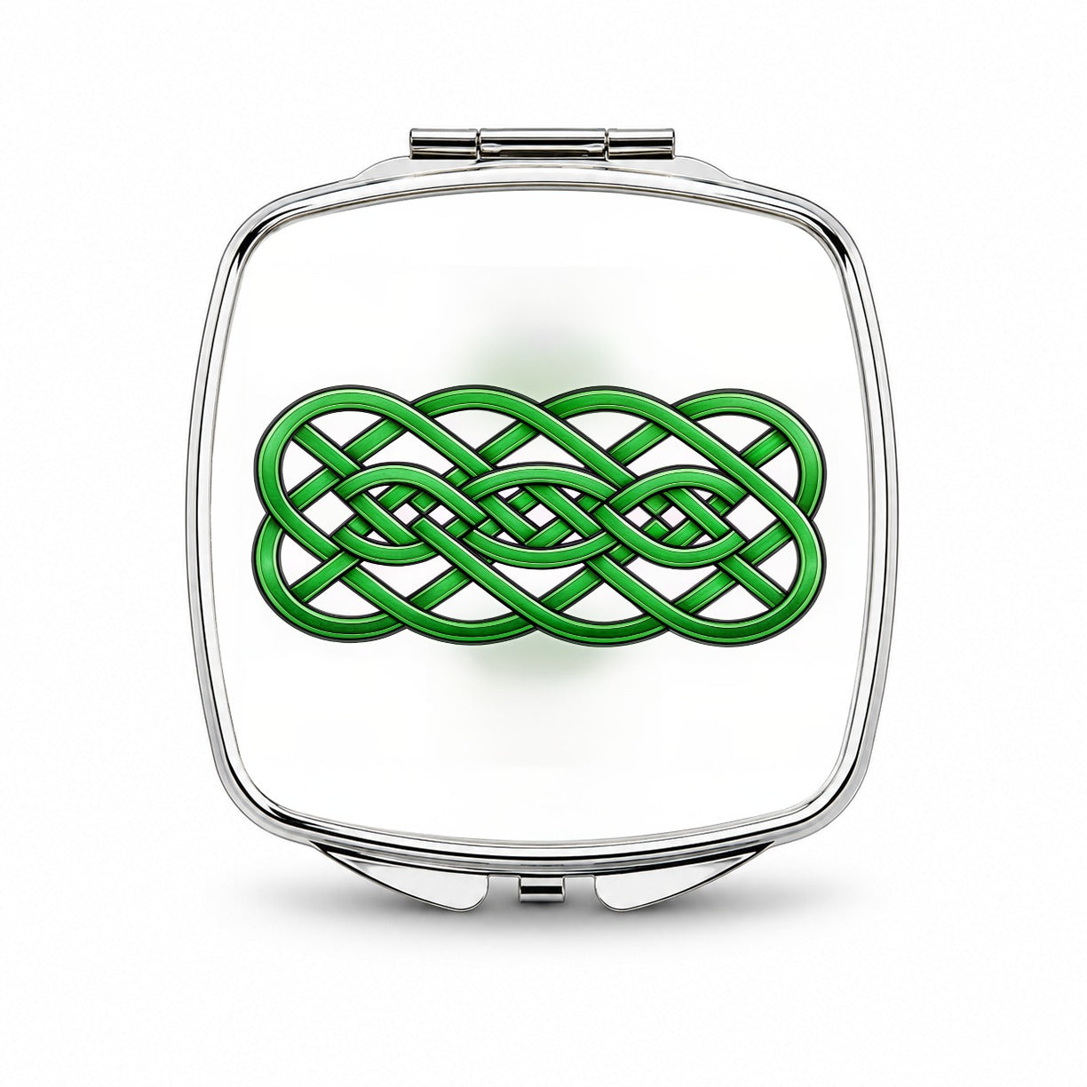 Irish Celtic Decorative Knot Small Travel Purse Handbag Pocket Makeup Compact Mirror