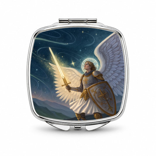 Joan of Arc Warrior Saint Small Travel Purse Handbag Pocket Makeup Compact Mirror