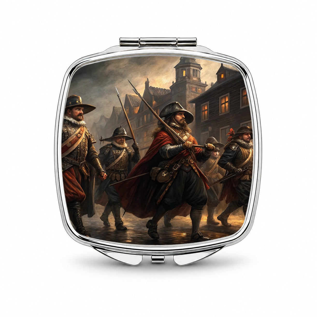 Night Watch Rembrandt Inspired Small Travel Purse Handbag Pocket Makeup Compact Mirror