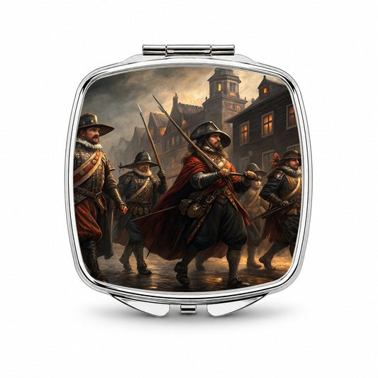 Night Watch Rembrandt Inspired Small Travel Purse Handbag Pocket Makeup Compact Mirror