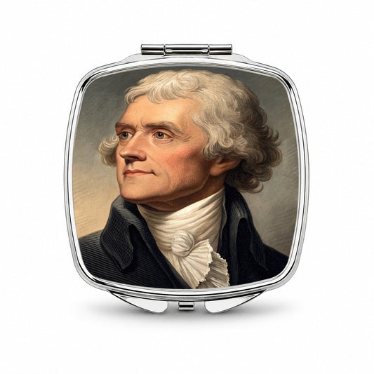 Thomas Jefferson American President Small Travel Purse Handbag Pocket Makeup Compact Mirror