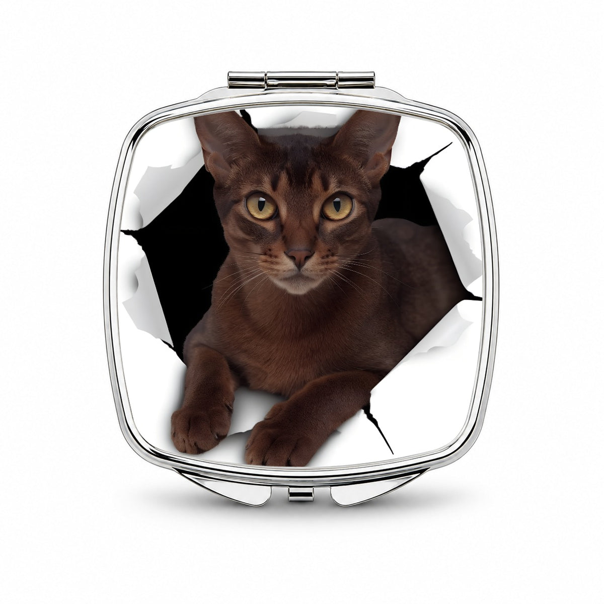 Abyssinian Cat Breakout Small Travel Purse Handbag Pocket Makeup Compact Mirror