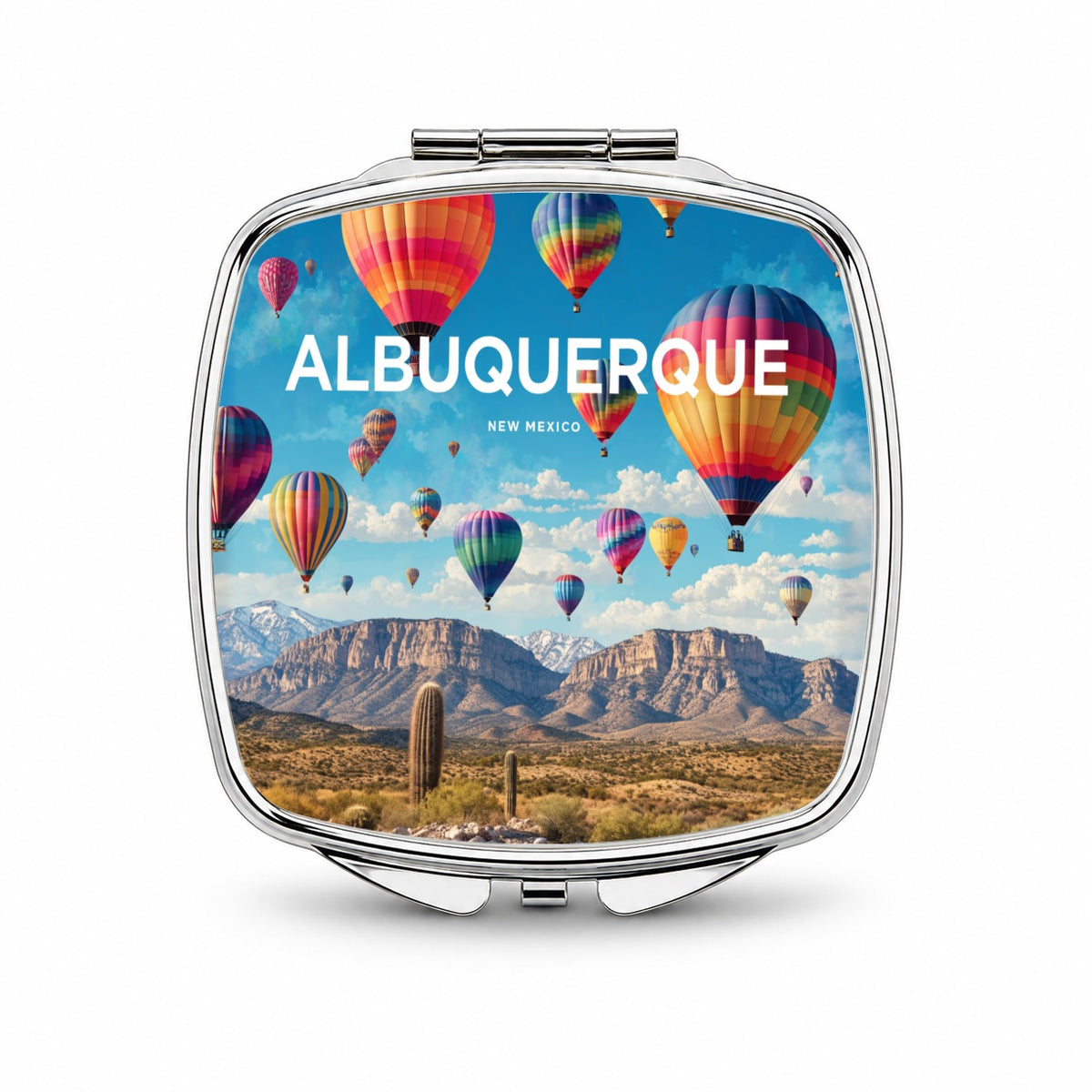Albuquerque New Mexico Travel Small Travel Purse Handbag Pocket Makeup Compact Mirror