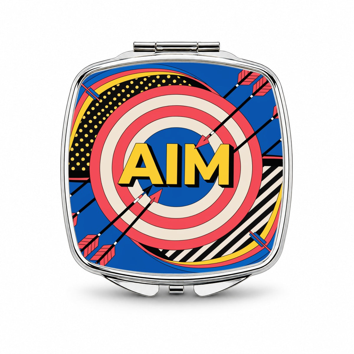 Archery Bow Arrow Target Small Travel Purse Handbag Pocket Makeup Compact Mirror