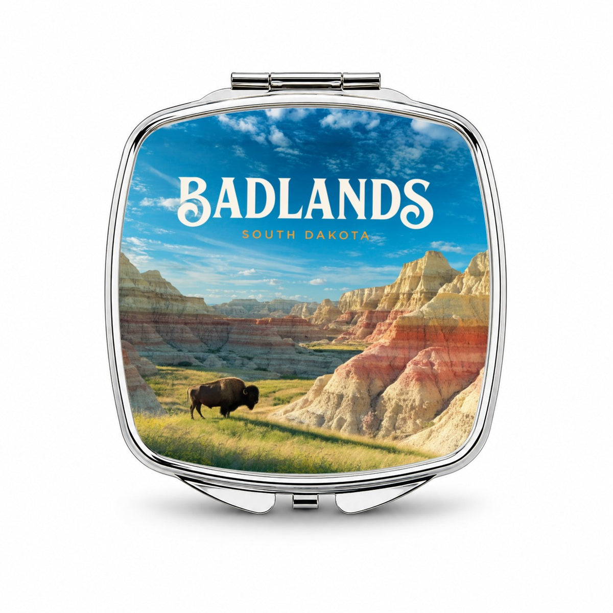 Badlands South Dakota Travel Small Travel Purse Handbag Pocket Makeup Compact Mirror