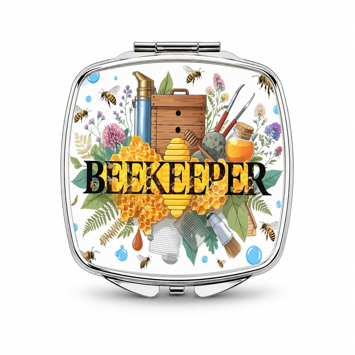 Beekeeper Small Travel Purse Handbag Pocket Makeup Compact Mirror