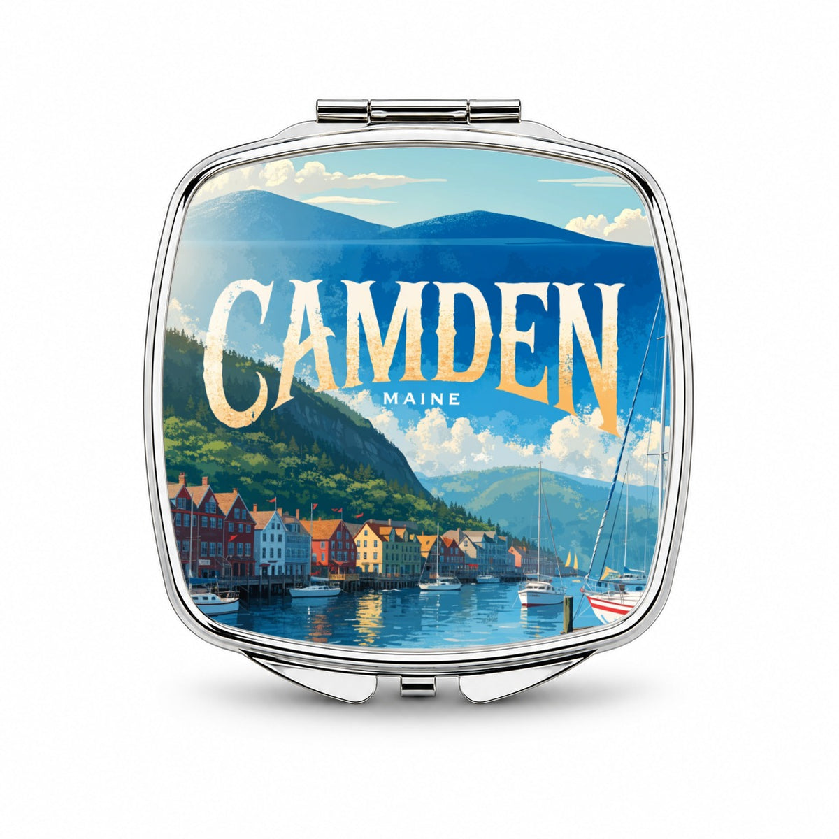 Camden Maine Travel Small Travel Purse Handbag Pocket Makeup Compact Mirror