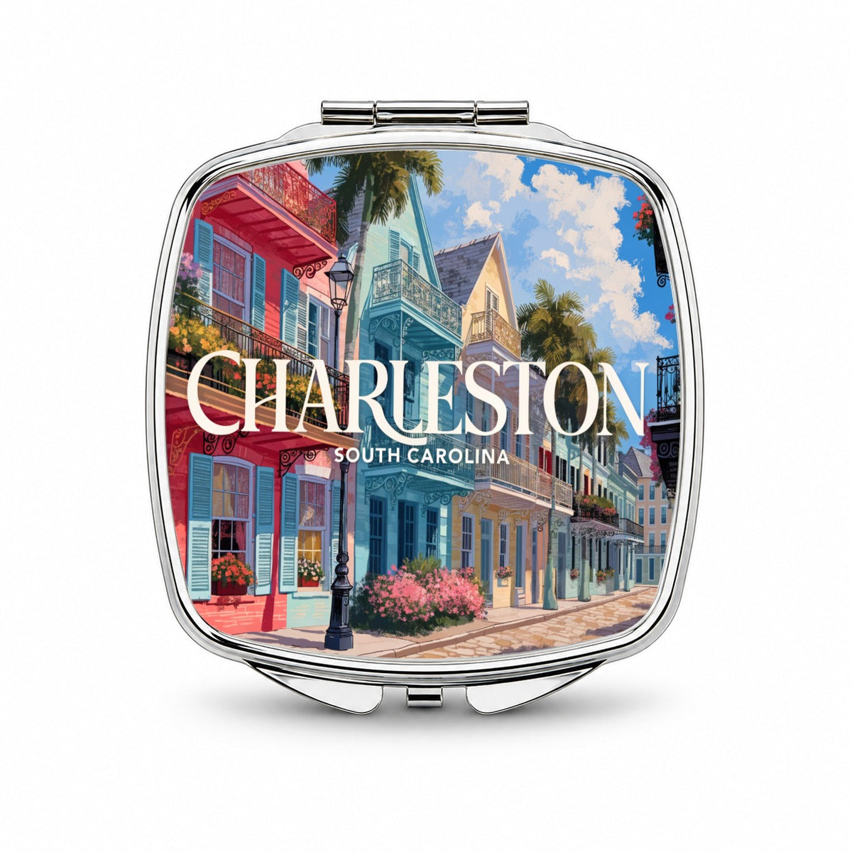 Charleston South Carolina Travel Small Travel Purse Handbag Pocket Makeup Compact Mirror
