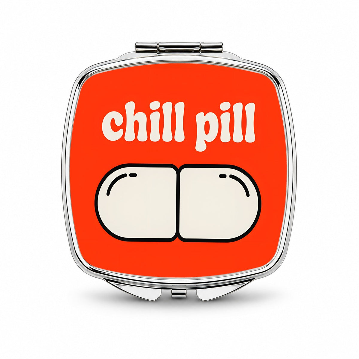 Chill Pill Funny Small Travel Purse Handbag Pocket Makeup Compact Mirror
