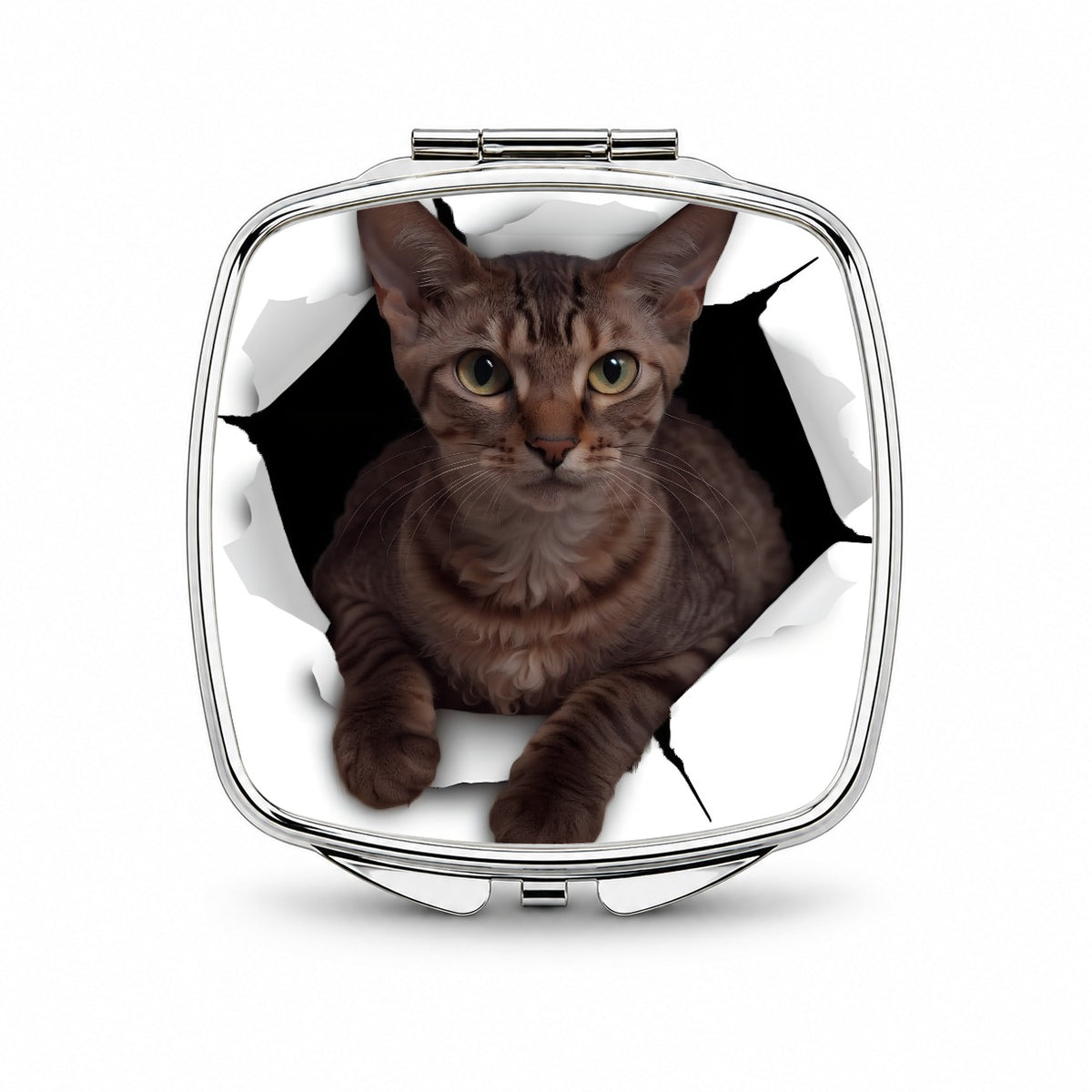 Cornish Rex Cat Breakout Small Travel Purse Handbag Pocket Makeup Compact Mirror