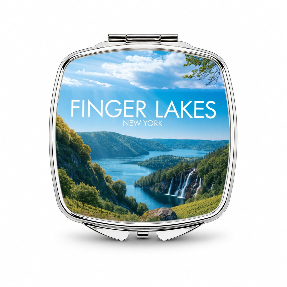 Finger Lakes New York Travel Small Travel Purse Handbag Pocket Makeup Compact Mirror