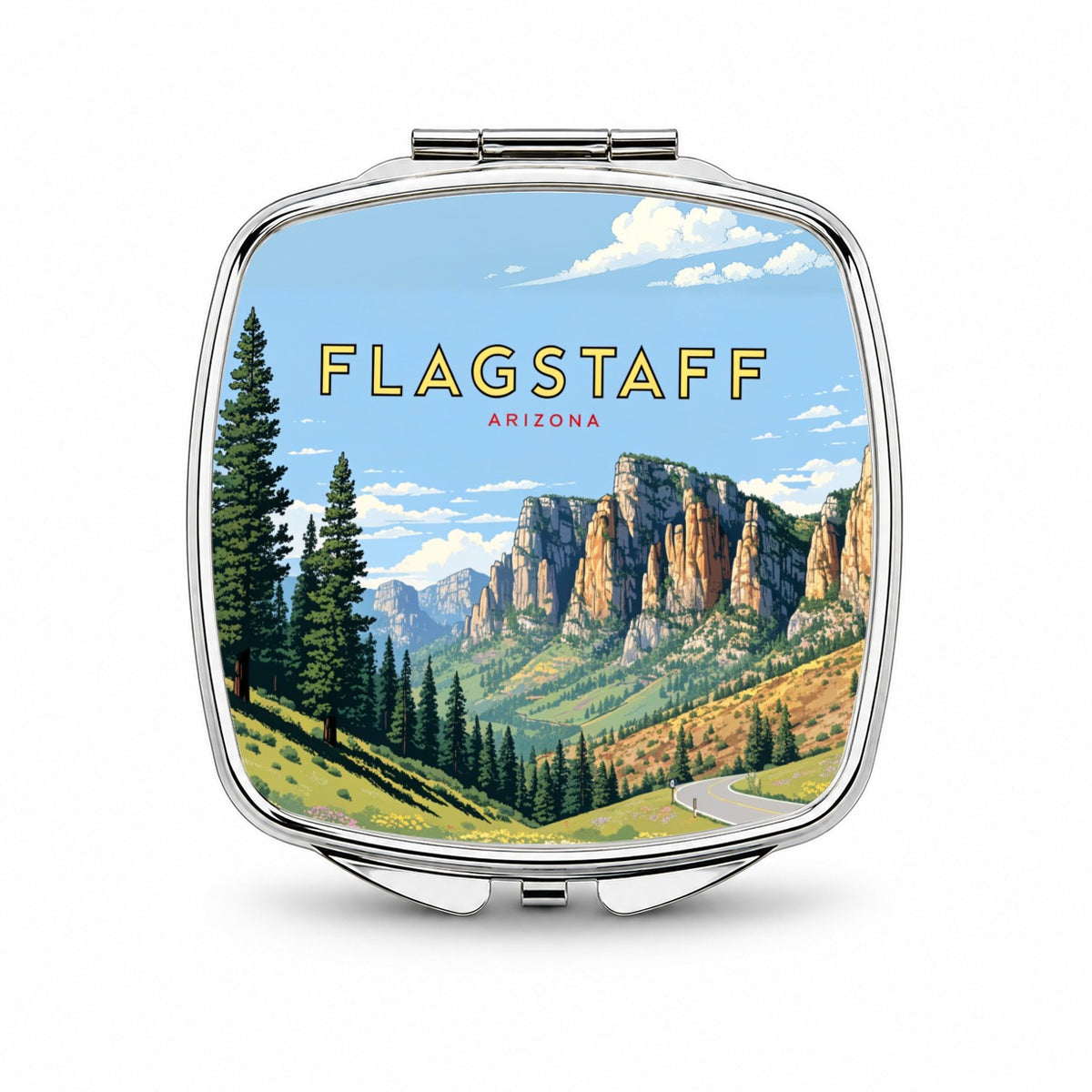 Flagstaff Arizona Travel Small Travel Purse Handbag Pocket Makeup Compact Mirror