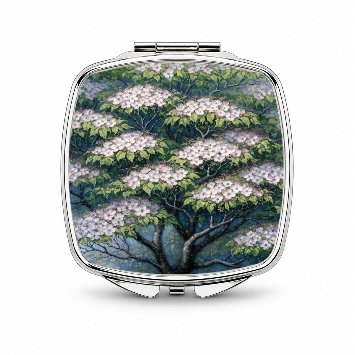 Flowering Dogwood Tree Small Travel Purse Handbag Pocket Makeup Compact Mirror