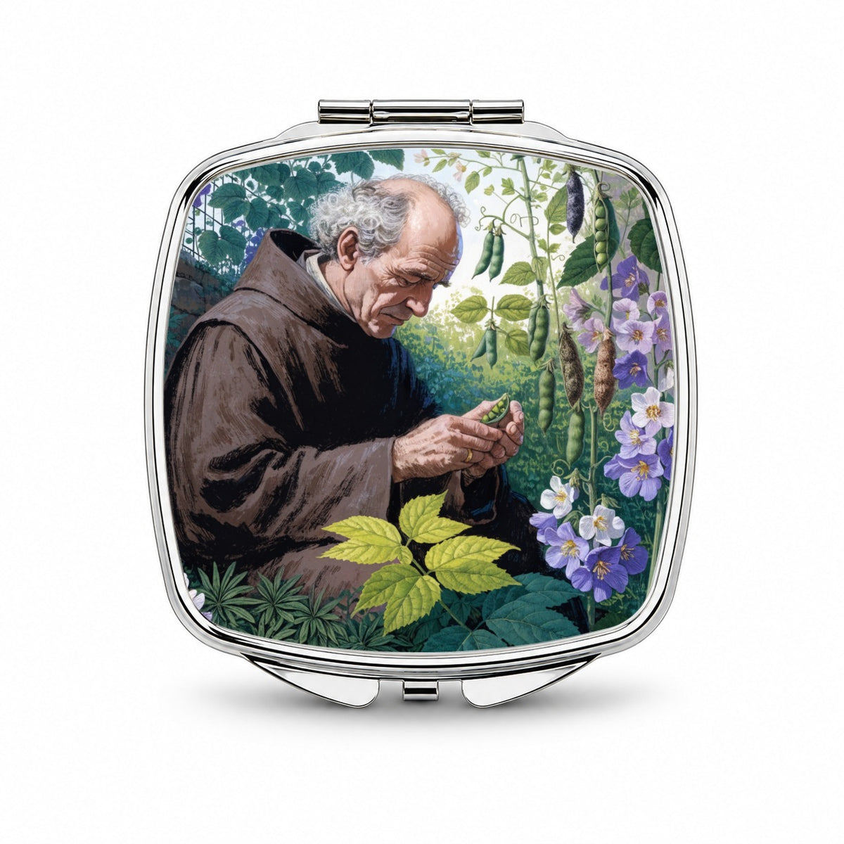 Gregor Mendel Geneticist Small Travel Purse Handbag Pocket Makeup Compact Mirror