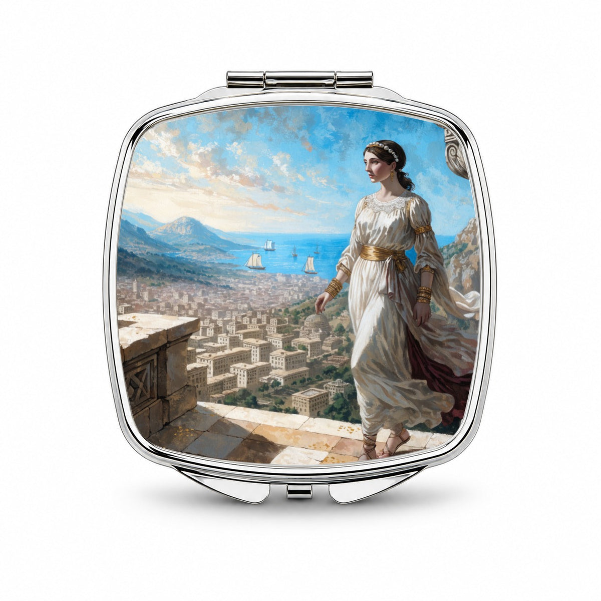 Helen Of Troy Small Travel Purse Handbag Pocket Makeup Compact Mirror