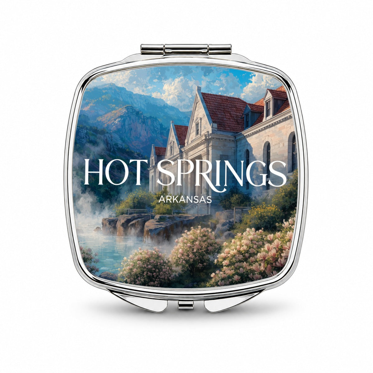 Hot Springs Arkansas Travel Small Travel Purse Handbag Pocket Makeup Compact Mirror