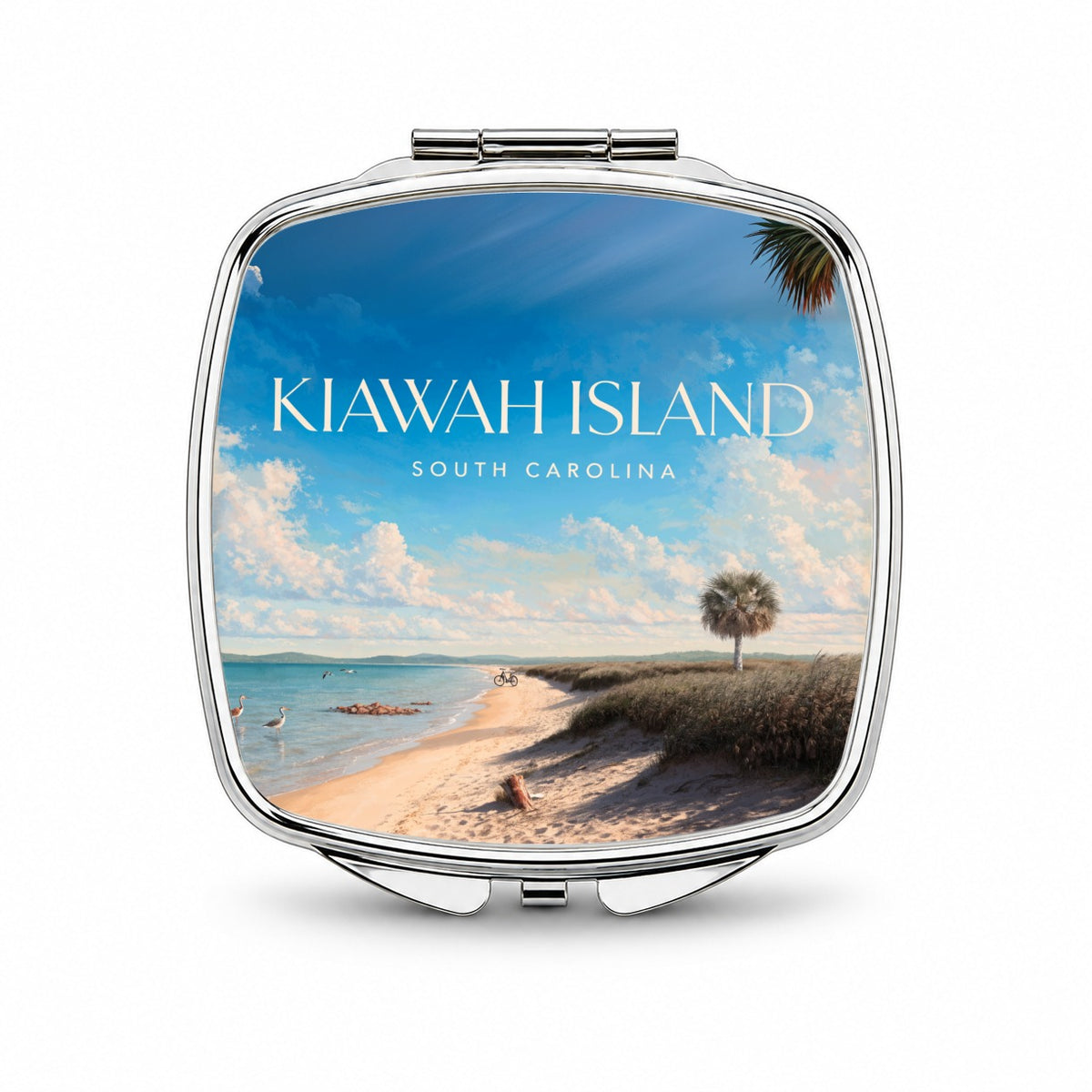 Kiawah Island South Carolina Travel Small Travel Purse Handbag Pocket Makeup Compact Mirror