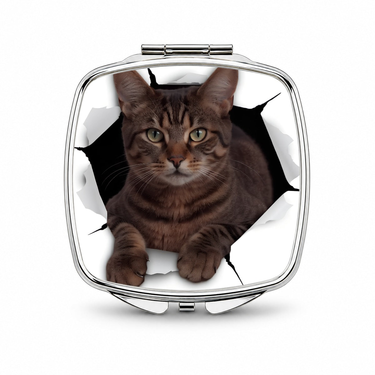 Manx Cat Breakout Small Travel Purse Handbag Pocket Makeup Compact Mirror