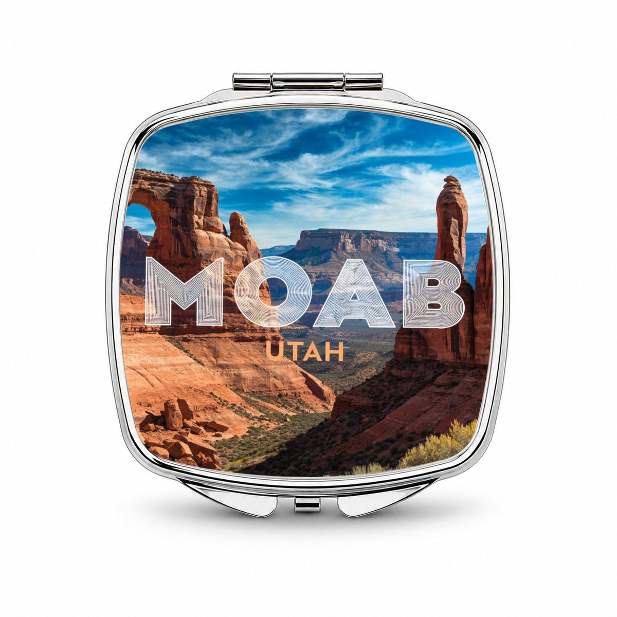 Moab Utah Small Travel Purse Handbag Pocket Makeup Compact Mirror