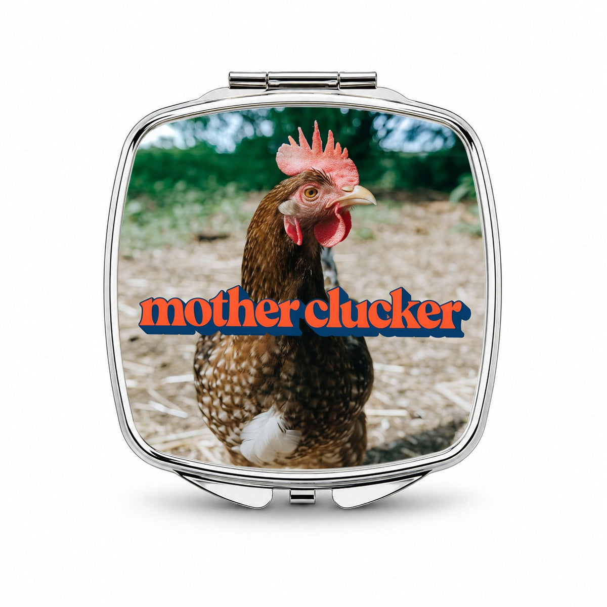 Mother Clucker Chicken Funny Small Travel Purse Handbag Pocket Makeup Compact Mirror