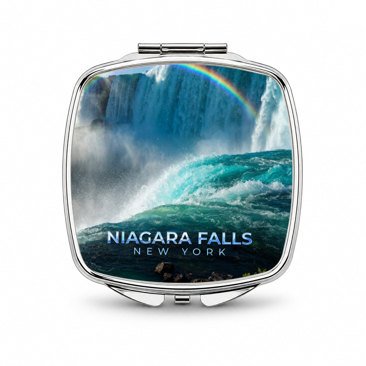 Niagara Falls New York Travel Small Travel Purse Handbag Pocket Makeup Compact Mirror
