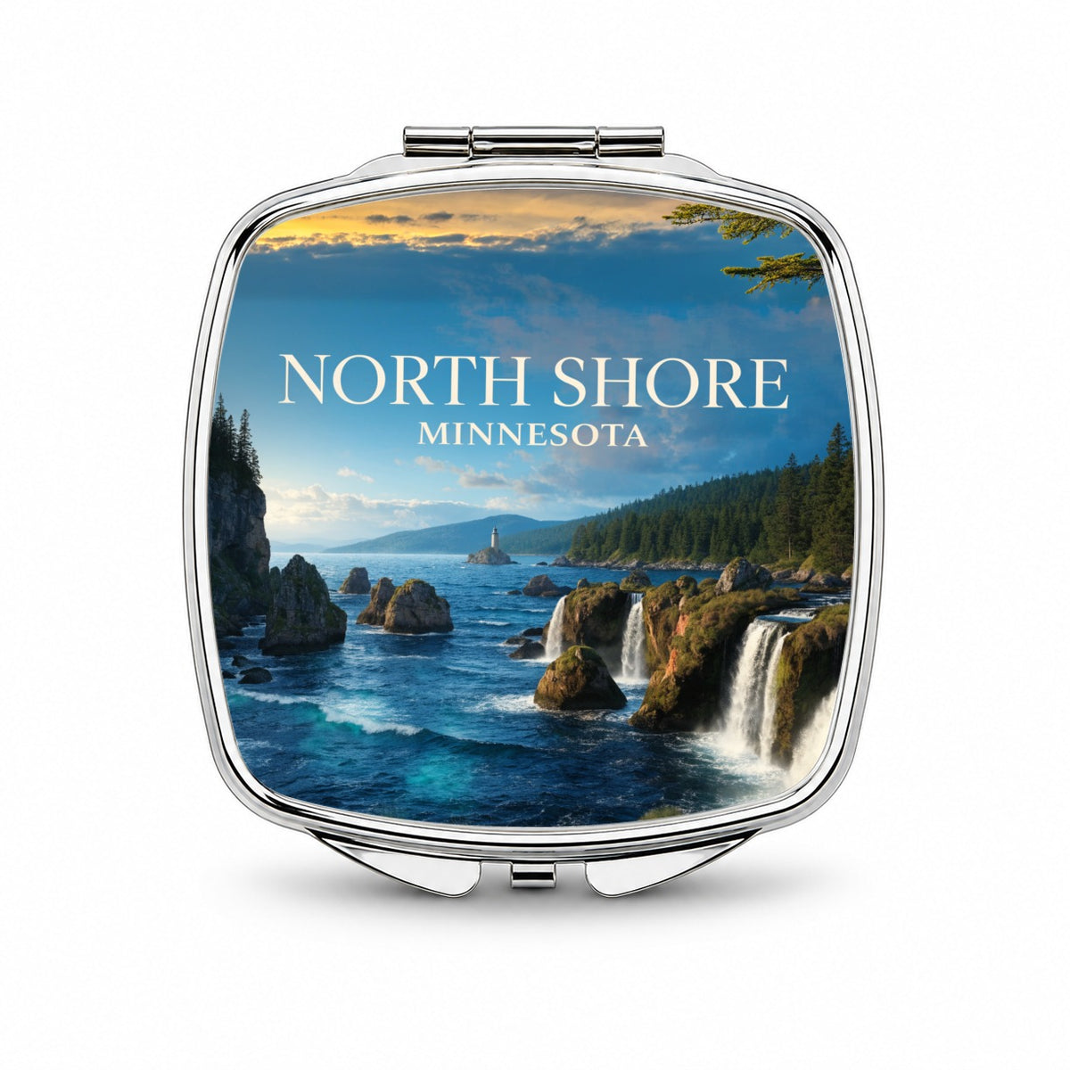 North Shore Minnesota Travel Small Travel Purse Handbag Pocket Makeup Compact Mirror