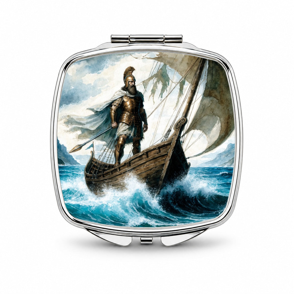 Odysseus Greek Mythology Small Travel Purse Handbag Pocket Makeup Compact Mirror