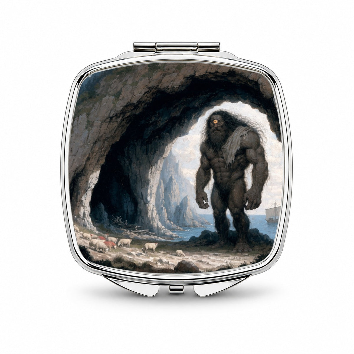 Polyphemus Cyclops Mythology Small Travel Purse Handbag Pocket Makeup Compact Mirror