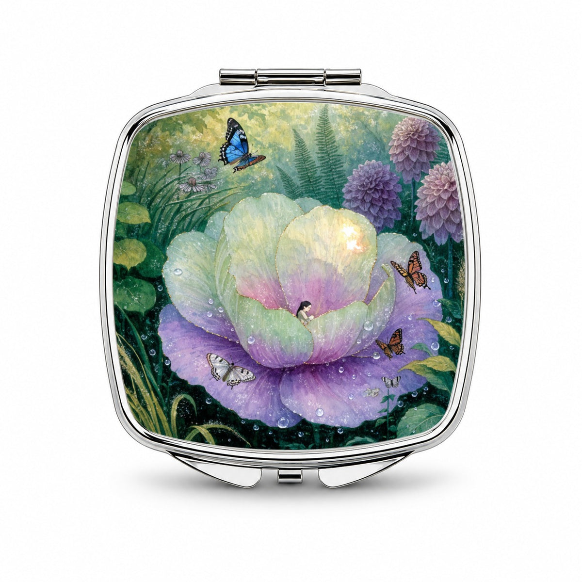 Thumbelina Fairy Tale Small Travel Purse Handbag Pocket Makeup Compact Mirror
