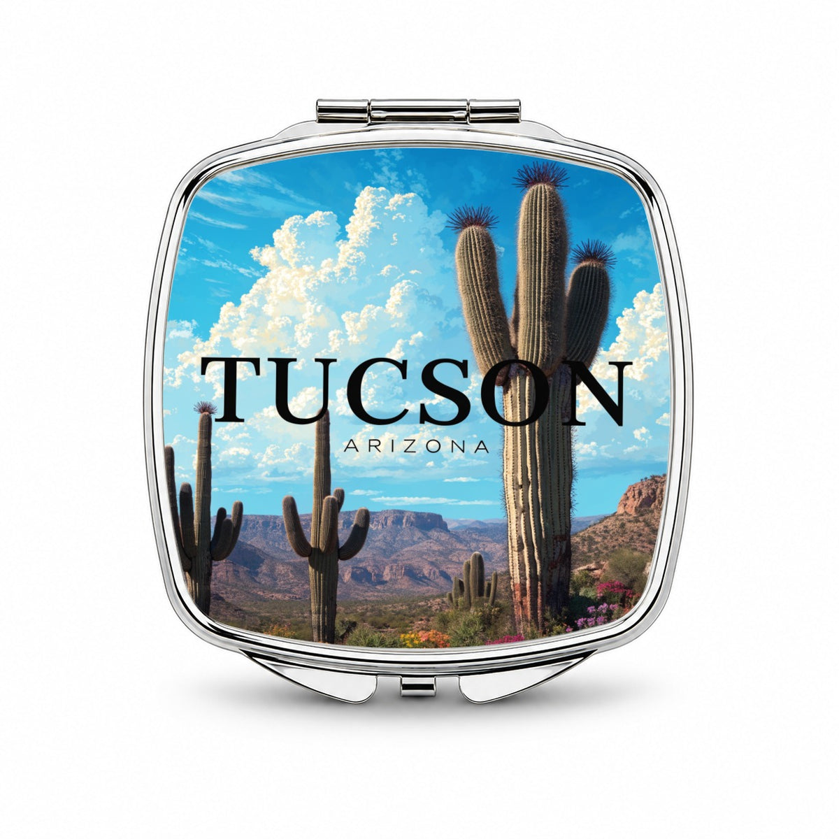 Tucson Arizona Travel Small Travel Purse Handbag Pocket Makeup Compact Mirror
