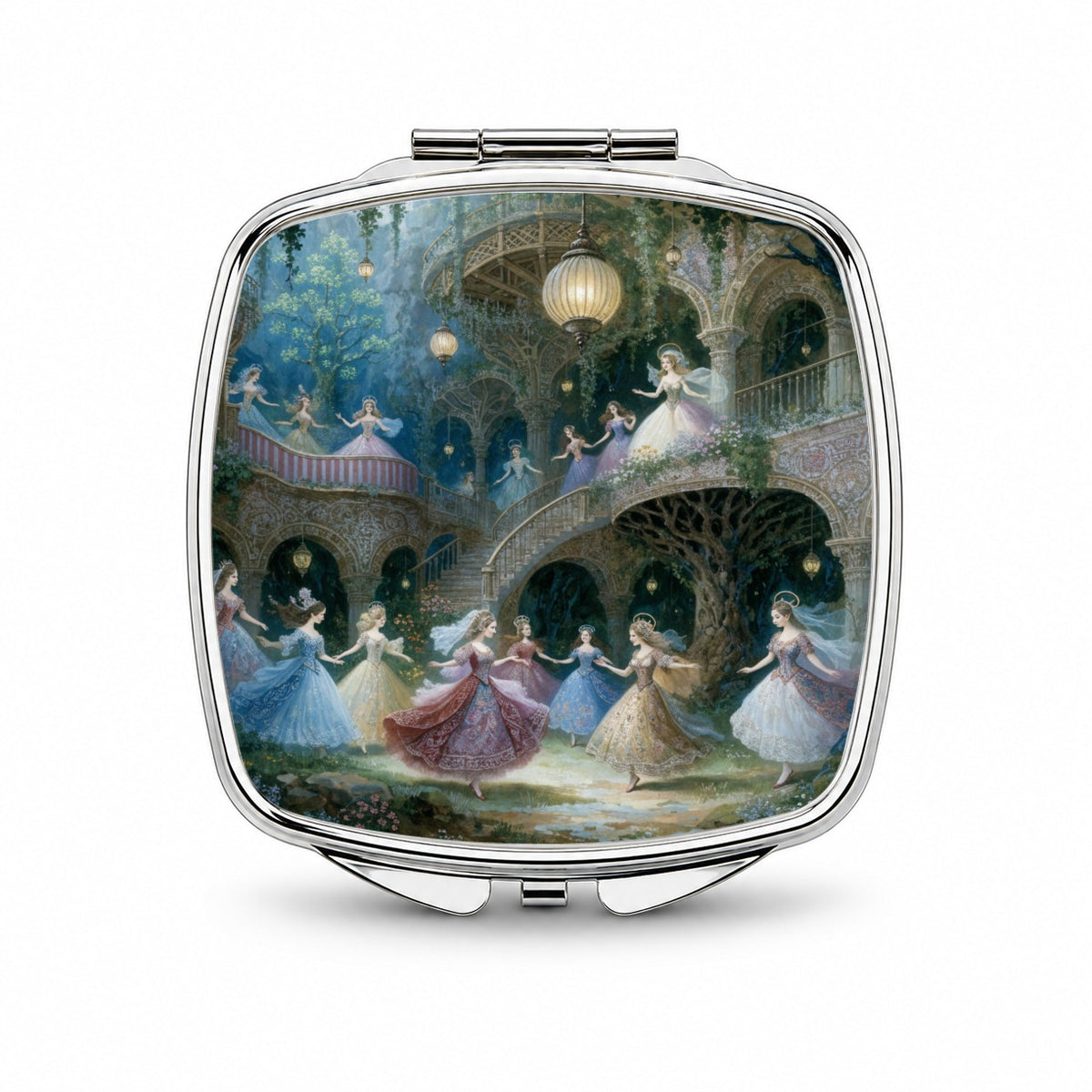 Twelve Dancing Princesses Small Travel Purse Handbag Pocket Makeup Compact Mirror