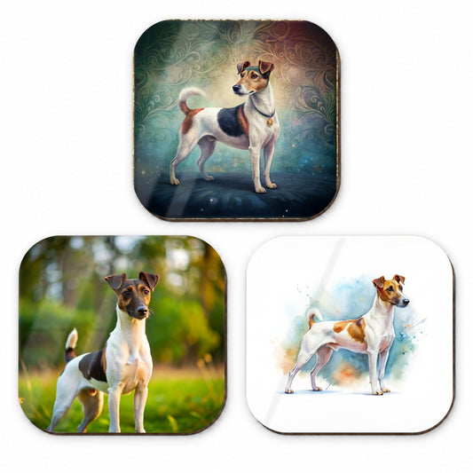 Smooth Fox Terrier Dog Modern Photo Art Fridge Magnet Set