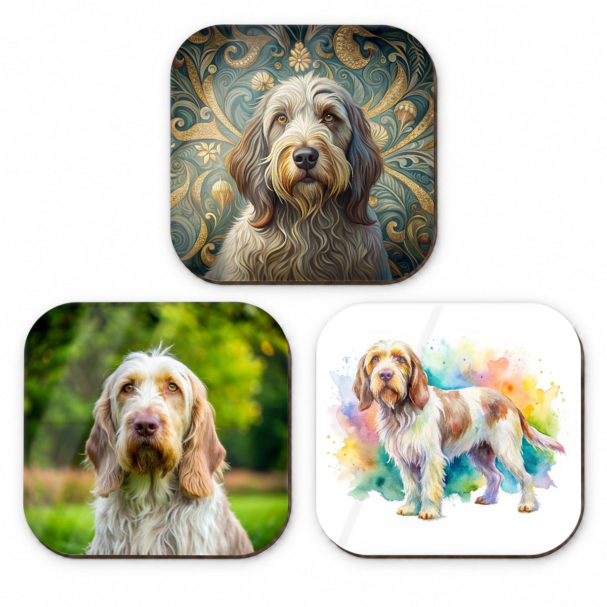 Spinone Italiano Dog Modern Photo Art Fridge Magnet Set