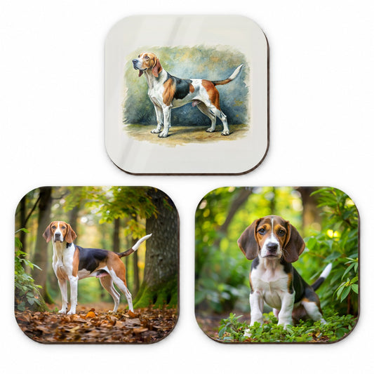 Treeing Walker Coonhound Dog Photo Illustration Fridge Magnet Set