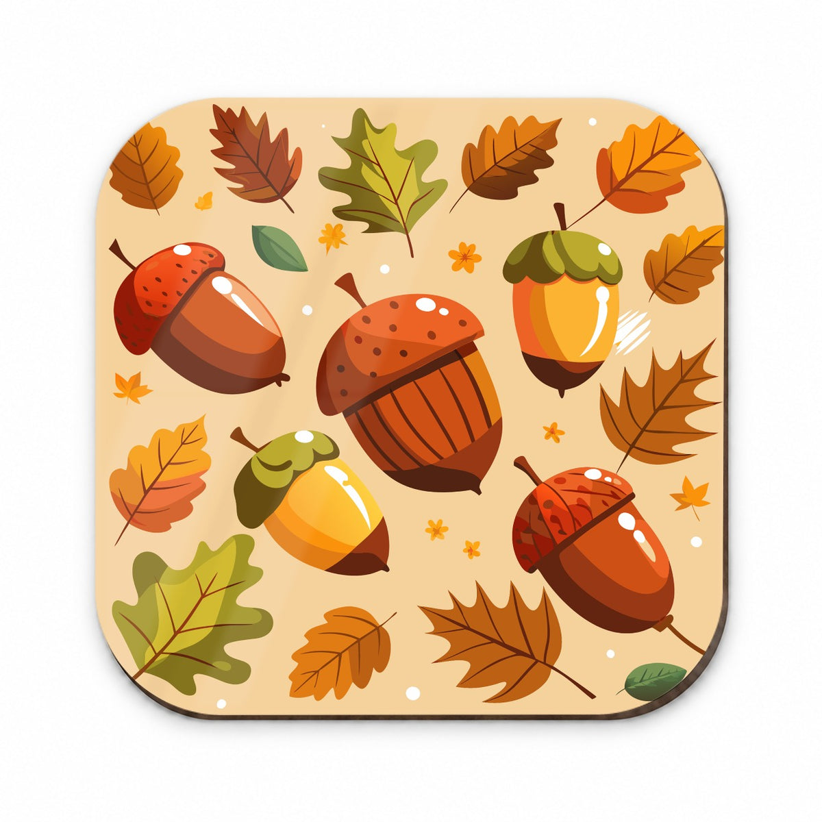 Acorns Scattered Fall Autumn Fridge Magnet