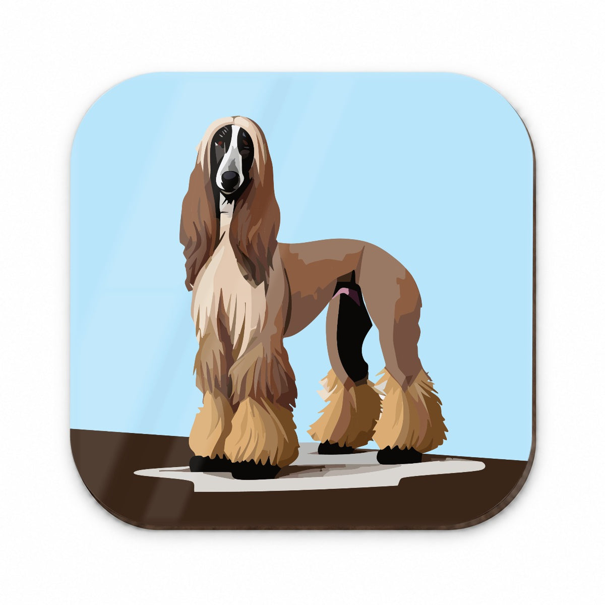 Afghan Hound Dog Standing Fridge Magnet