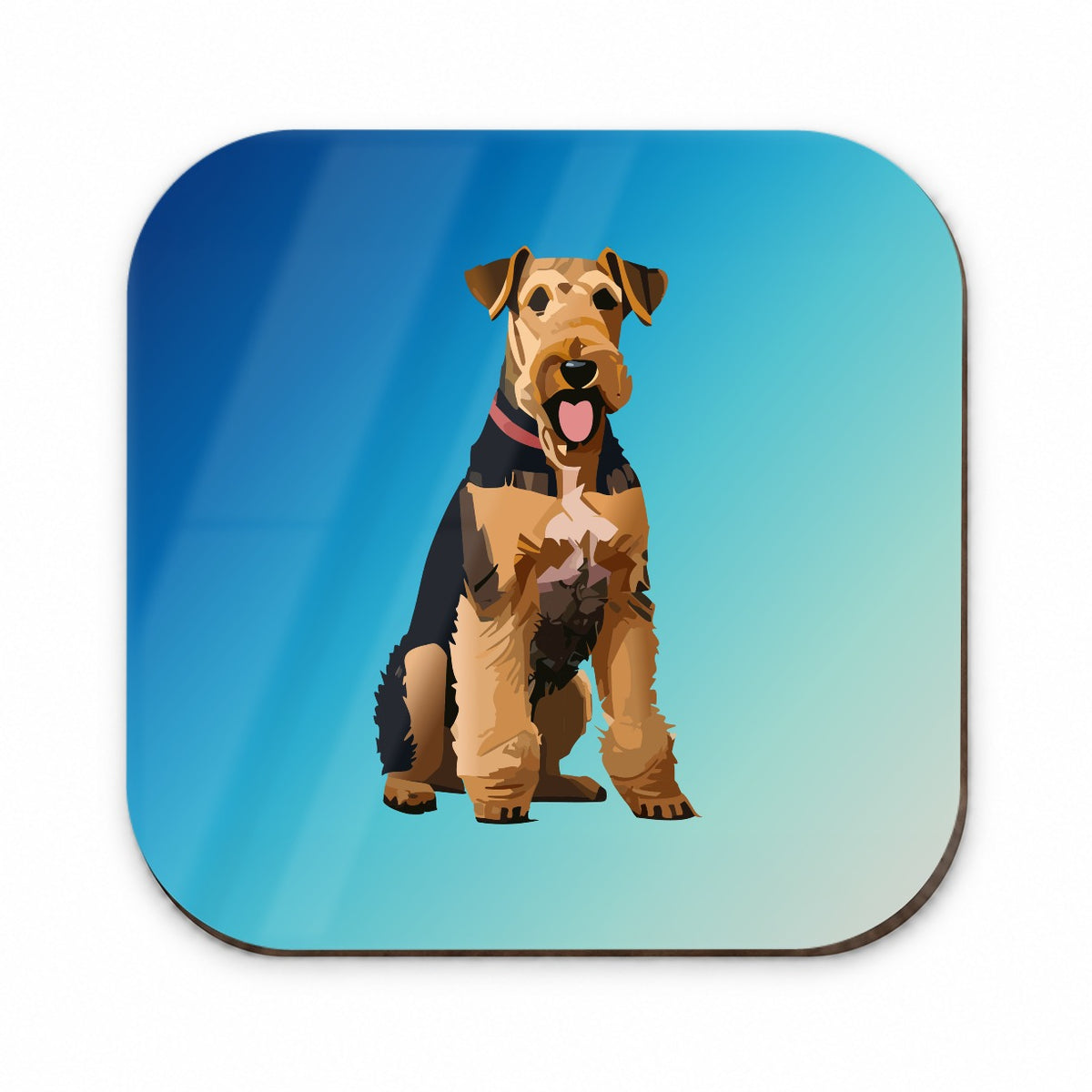 Airedale Terrier Dog Sitting Fridge Magnet