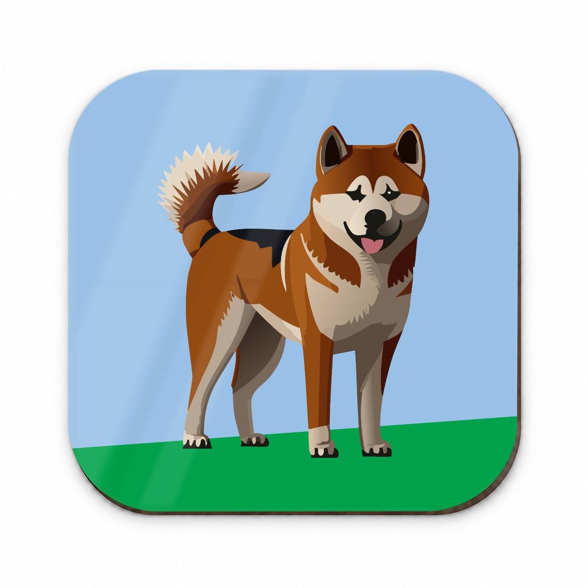 Akita Dog Standing Fridge Magnet