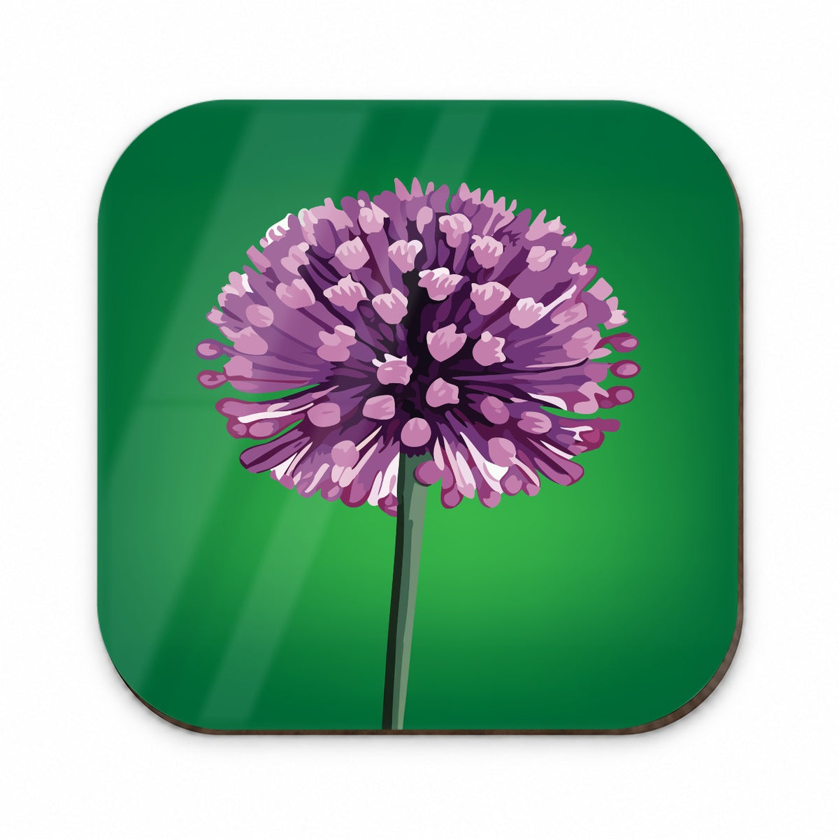 Allium Flower Purple Watercolor Fridge Magnet