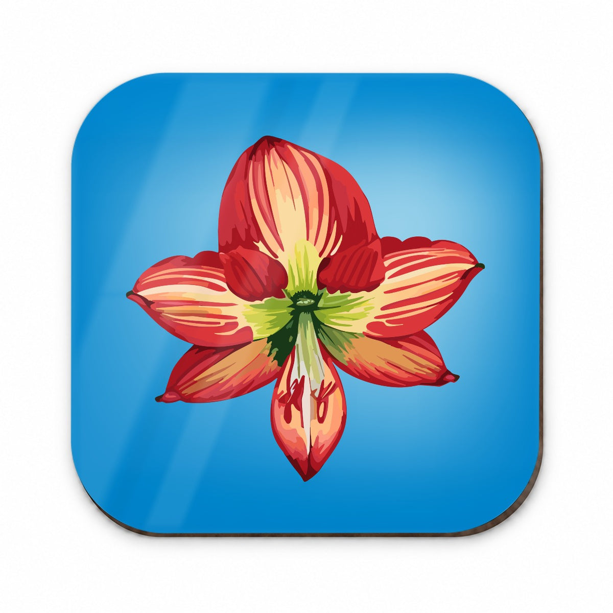 Amaryllis Flower Christmas Fridge Magnet