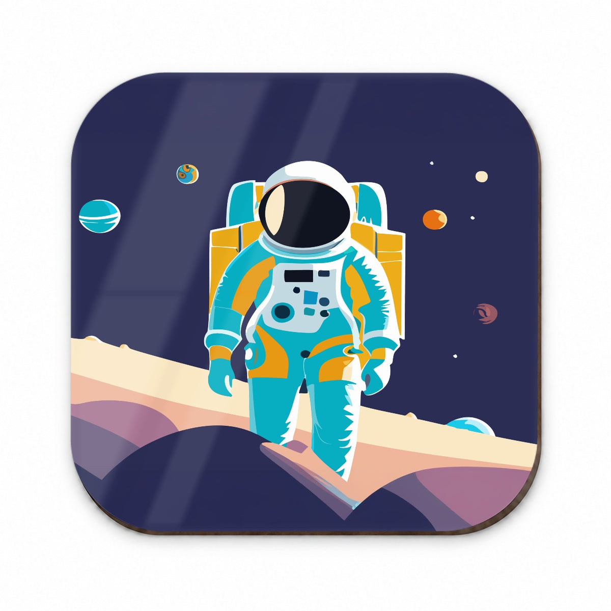 Astronaut in Outer Space Planets Science Fiction Fridge Magnet
