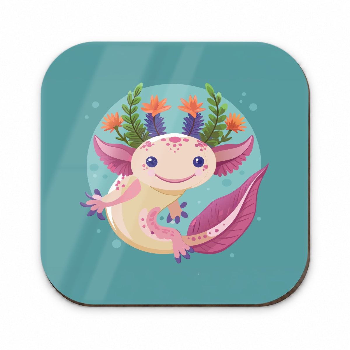 Axolotl Head Floral Flowers Fridge Magnet