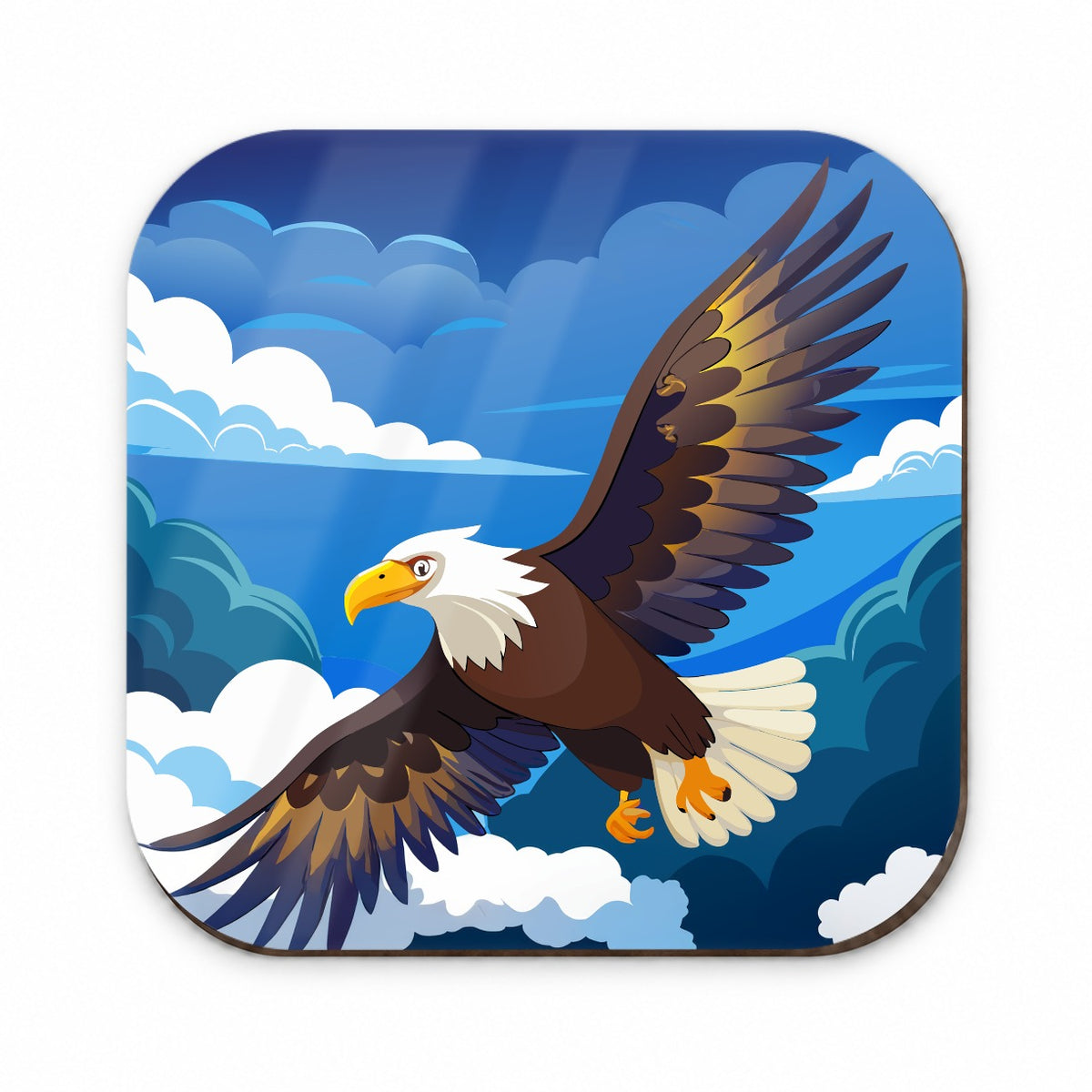 Bald Eagle Flying Fridge Magnet