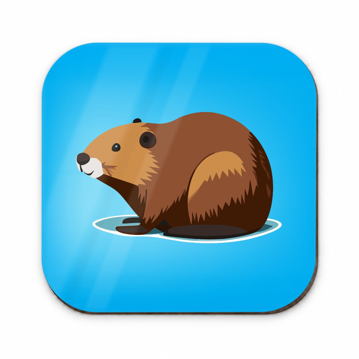 Beaver Cute Profile Fridge Magnet