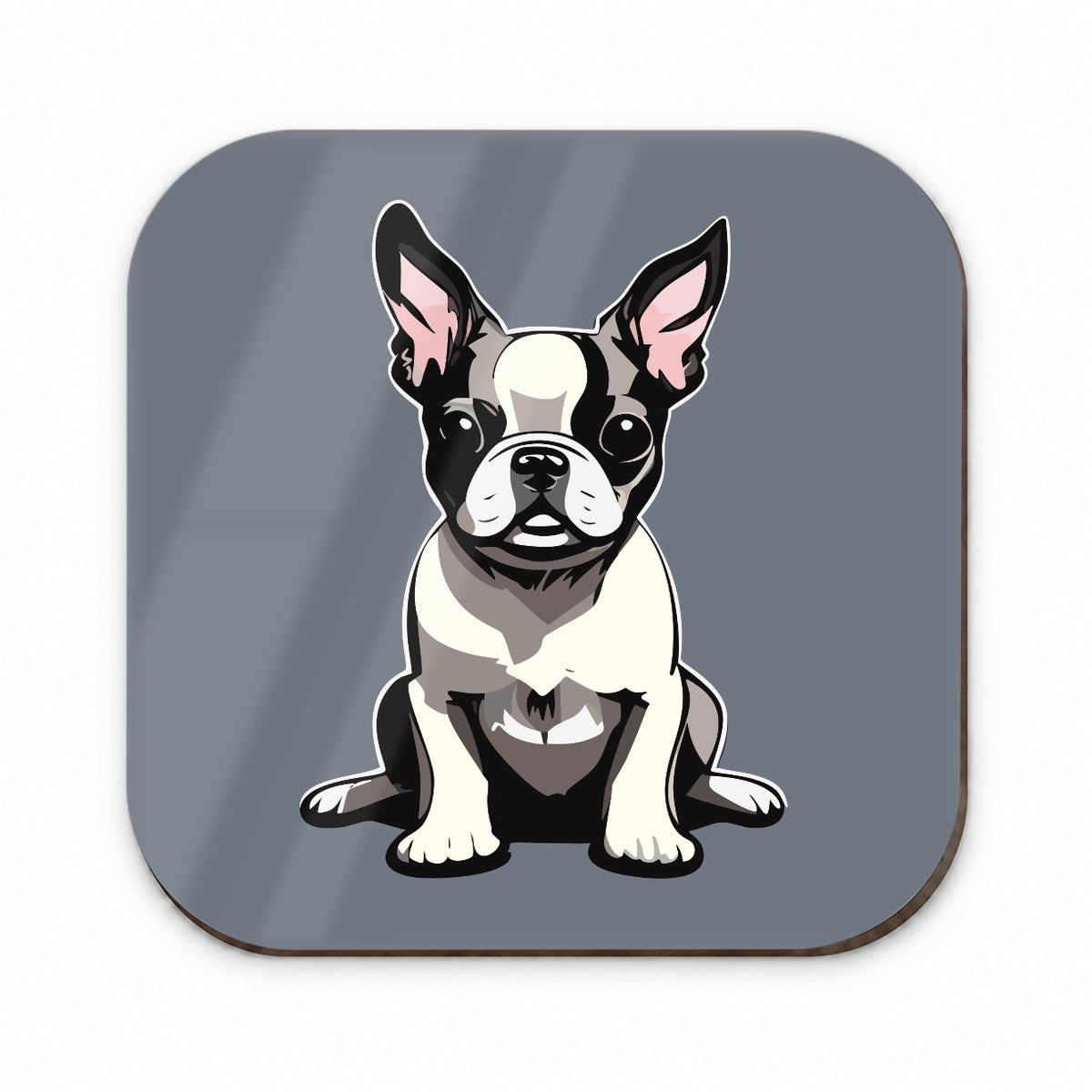 Boston Terrier Dog Sitting Fridge Magnet
