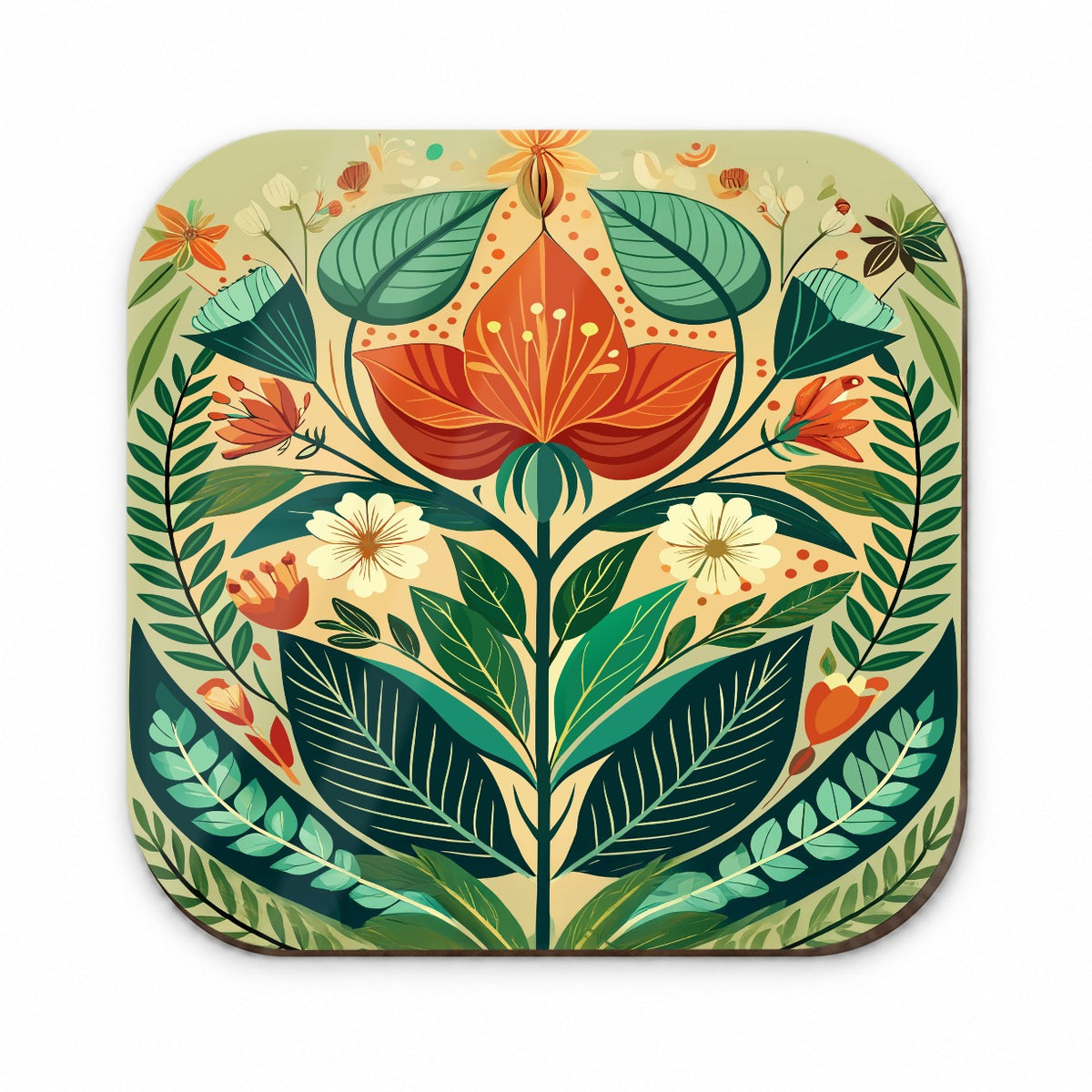 Botanical Floral Art Nouveau Design Fridge Magnet